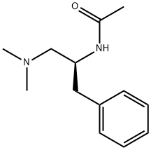 (S)-N-[1-(二甲氨基)-3-苯基-2-丙基]乙酰胺 结构式