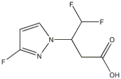 4,4-二氟-3-(3-氟-1H-吡唑-1-基)丁酸,2227205-83-4,结构式