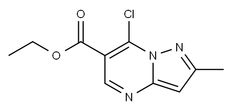 7-氯-2-甲基吡唑并[1,5-A]嘧啶-6-羧酸乙酯, 223141-46-6, 结构式