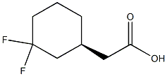 2-[(1S)-3,3-difluorocyclohexyl]acetic acid 结构式