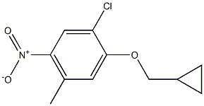 1-chloro-2-(cyclopropylmethoxy)-4-methyl-5-nitro-benzene Structure