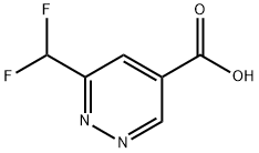 6-(difluoromethyl)pyridazine-4-carboxylic acid, 2231735-75-2, 结构式
