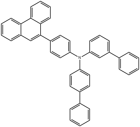 N-[1,1'-Biphenyl]-3-yl-N-[4-(9-phenanthrenyl)phenyl]-[1,1'-biphenyl]-4-amine Structure