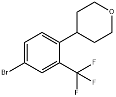 4-(4-bromo-2-(trifluoromethyl)phenyl)tetrahydro-2H-pyran Structure