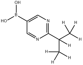 (2-(propan-2-yl-d7)pyrimidin-5-yl)boronic acid 结构式