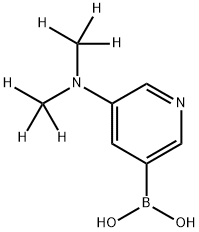 (5-(bis(methyl-d3)amino)pyridin-3-yl)boronic acid Struktur