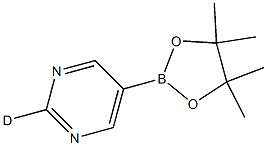 5-(4,4,5,5-tetramethyl-1,3,2-dioxaborolan-2-yl)pyrimidine-2-d 结构式