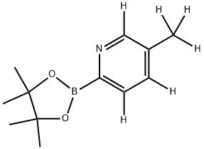5-(methyl-d3)-2-(4,4,5,5-tetramethyl-1,3,2-dioxaborolan-2-yl)pyridine-3,4,6-d3 Struktur