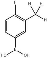 (4-fluoro-3-(methyl-d3)phenyl)boronic acid Struktur