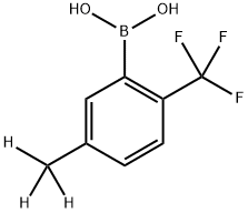 (5-(methyl-d3)-2-(trifluoromethyl)phenyl)boronic acid 结构式