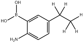 (2-amino-5-(ethyl-d5)phenyl)boronic acid 结构式