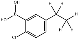 (2-chloro-5-(ethyl-d5)phenyl)boronic acid 结构式