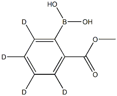 (2-(methoxycarbonyl)phenyl-3,4,5,6-d4)boronic acid 结构式
