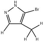 5-bromo-4-(methyl-d3)-1H-pyrazole-3-d Structure