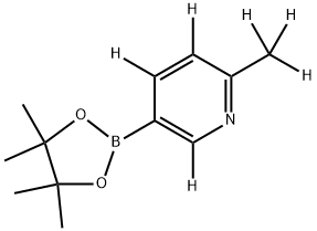 2-(methyl-d3)-5-(4,4,5,5-tetramethyl-1,3,2-dioxaborolan-2-yl)pyridine-3,4,6-d3 结构式