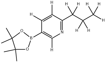 2-(propyl-d7)-5-(4,4,5,5-tetramethyl-1,3,2-dioxaborolan-2-yl)pyridine-3,4,6-d3 Struktur