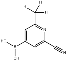 (2-cyano-6-(methyl-d3)pyridin-4-yl)boronic acid Structure