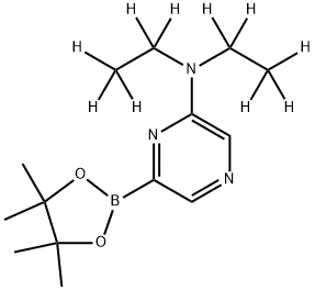 N,N-bis(ethyl-d5)-6-(4,4,5,5-tetramethyl-1,3,2-dioxaborolan-2-yl)pyrazin-2-amine Struktur