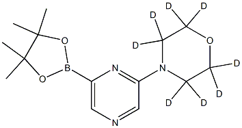 4-(6-(4,4,5,5-tetramethyl-1,3,2-dioxaborolan-2-yl)pyrazin-2-yl)morpholine-2,2,3,3,5,5,6,6-d8 Structure