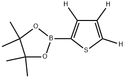 4,4,5,5-tetramethyl-2-(thiophen-2-yl-d3)-1,3,2-dioxaborolane 结构式