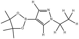 1-(ethyl-d5)-4-(4,4,5,5-tetramethyl-1,3,2-dioxaborolan-2-yl)-1H-pyrazole-3,5-d2 Structure