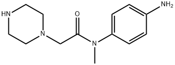 N-(4-氨基苯基)-N-甲基-2-(哌嗪-1-基)乙酰胺 结构式
