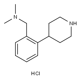 N,N-dimethyl-1-(2-(piperidin-4-yl)phenyl)methanamine dihydrochloride Structure