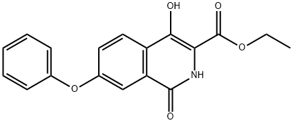 Ethyl 1,4-dihydroxy-7-phenoxyisoquinoline-3-carboxylate Structure
