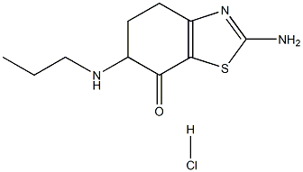 2-amino-6-(propylamino)-5,6-dihydrobenzo[d]thiazol-7(4H)-one hydrochloride Structure