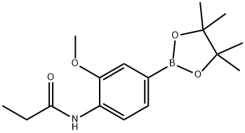 3-甲氧基-4-丙酰胺基苯硼酸频哪醇酯, 2246619-90-7, 结构式