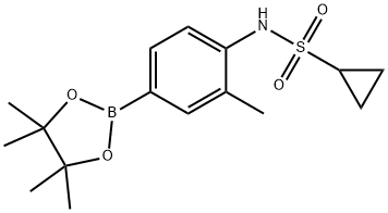 N-(2-甲基-4-(4,4,5,5-四甲基-1,3,2-二噁硼烷-2-基)苯基)环丙烷磺胺,2246751-85-7,结构式