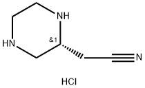 (R)-2-(piperazin-2-yl)acetonitrile dihydrochloride Struktur