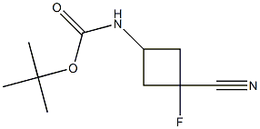 tert-butyl ((1s,3s)-3-cyano-3-fluorocyclobutyl)carbamate Structure