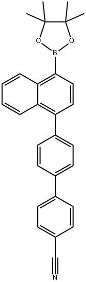 [1,1'-Biphenyl]-4-carbonitrile, 4'-[4-(4,4,5,5-tetramethyl-1,3,2-dioxaborolan-2-yl)-1-naphthalenyl]- Structure