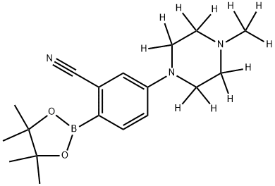 2256704-59-1 5-(4-(methyl-d3)piperazin-1-yl-2,2,3,3,5,5,6,6-d8)-2-(4,4,5,5-tetramethyl-1,3,2-dioxaborolan-2-yl)benzonitrile