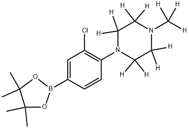 2256704-63-7 1-(2-chloro-4-(4,4,5,5-tetramethyl-1,3,2-dioxaborolan-2-yl)phenyl)-4-(methyl-d3)piperazine-2,2,3,3,5,5,6,6-d8