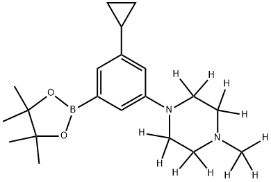 2256704-73-9 1-(3-cyclopropyl-5-(4,4,5,5-tetramethyl-1,3,2-dioxaborolan-2-yl)phenyl)-4-(methyl-d3)piperazine-2,2,3,3,5,5,6,6-d8