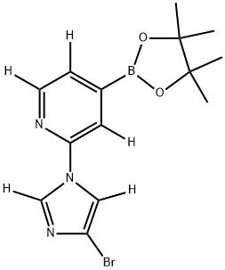 2-(4-bromo-1H-imidazol-1-yl-2,5-d2)-4-(4,4,5,5-tetramethyl-1,3,2-dioxaborolan-2-yl)pyridine-3,5,6-d3 Structure