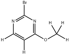 2-bromo-4-(methoxy-d3)pyrimidine-5,6-d2 结构式
