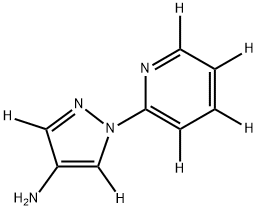1-(pyridin-2-yl-d4)-1H-pyrazol-3,5-d2-4-amine Struktur