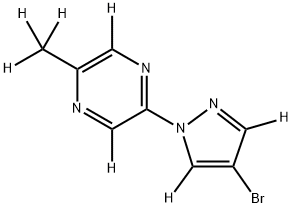 2-(4-bromo-1H-pyrazol-1-yl-3,5-d2)-5-(methyl-d3)pyrazine-3,6-d2|