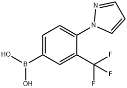 (4-(1H-pyrazol-1-yl)-3-(trifluoromethyl)phenyl)boronic acid Struktur