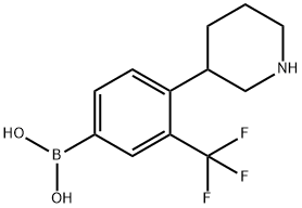 (4-(piperidin-3-yl)-3-(trifluoromethyl)phenyl)boronic acid|