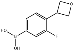 (3-fluoro-4-(oxetan-3-yl)phenyl)boronic acid Struktur