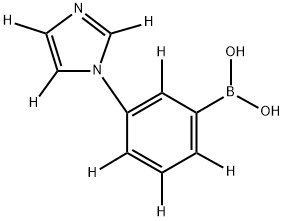 (3-(1H-imidazol-1-yl-d3)phenyl-2,4,5,6-d4)boronic acid Struktur