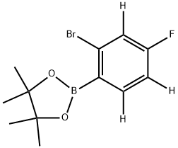 2-(2-bromo-4-fluorophenyl-3,5,6-d3)-4,4,5,5-tetramethyl-1,3,2-dioxaborolane Structure
