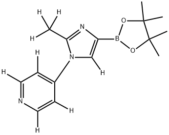 4-(2-(methyl-d3)-4-(4,4,5,5-tetramethyl-1,3,2-dioxaborolan-2-yl)-1H-imidazol-1-yl-5-d)pyridine-2,3,5,6-d4 结构式