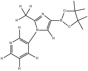 3-(2-(methyl-d3)-4-(4,4,5,5-tetramethyl-1,3,2-dioxaborolan-2-yl)-1H-imidazol-1-yl-5-d)pyridine-2,4,5,6-d4 Struktur