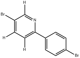 5-bromo-2-(4-bromophenyl)pyridine-3,4,6-d3 结构式