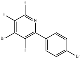 4-bromo-2-(4-bromophenyl)pyridine-3,5,6-d3 结构式